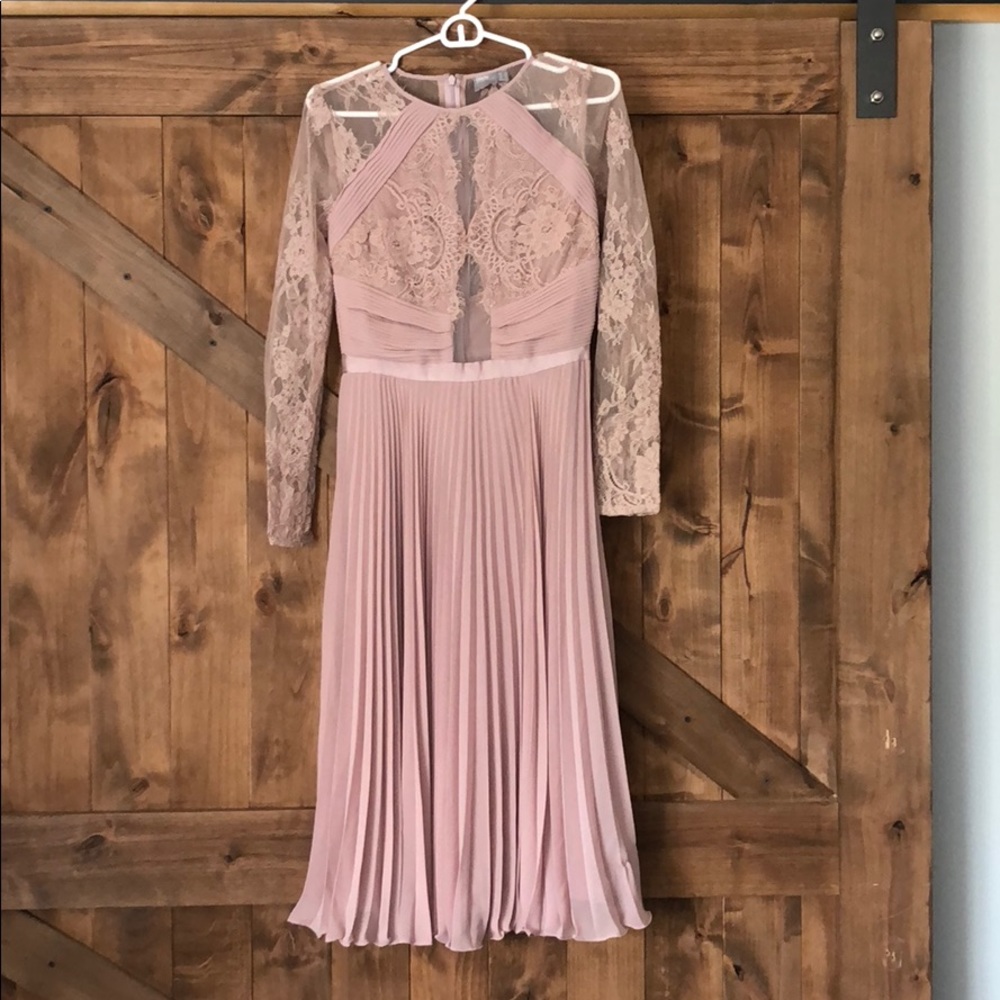 ASOS lace chiffon midi dress